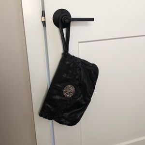 Lucky Brand black clutch with wrist strap
